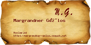 Margrandner Gálos névjegykártya